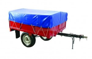 Прицеп для мини-трактора Беларус  П05.02-01 (г/п 500 кг, съемные борта, тент)