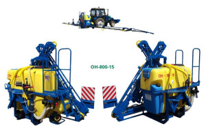 Опрыскиватель навесной штанговый ОН-800-15 с гидравлическим раскладыванием и подъёмом